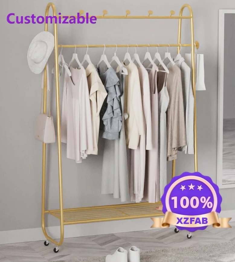Factory Direct 2026 Appendiabiti personalizzato Stendibiancheria Appendiabiti autoportante Borsa appesa Cappello Giacca