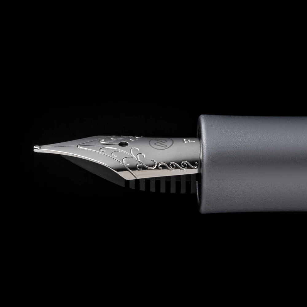 Natamifountain Pen Fine Nib Metal Smooth Writing Ink Pen for Office School Signature Gift