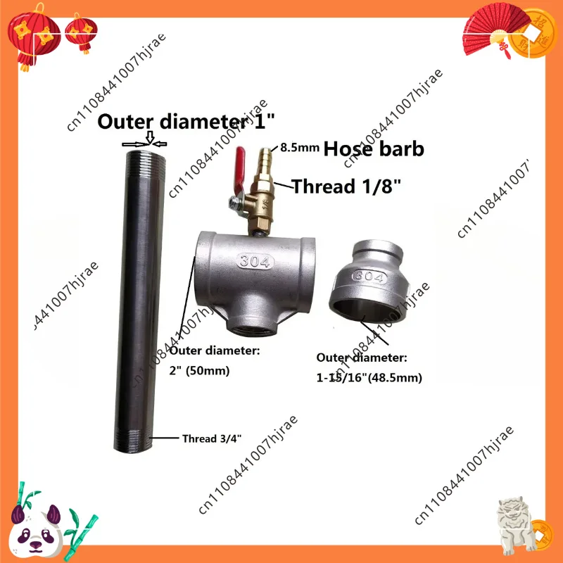 Stainless Steel Gas Burner Replacement Parts for Metal Melting Furnace, Fit Gold Silver Copper Aluminum Smelting
