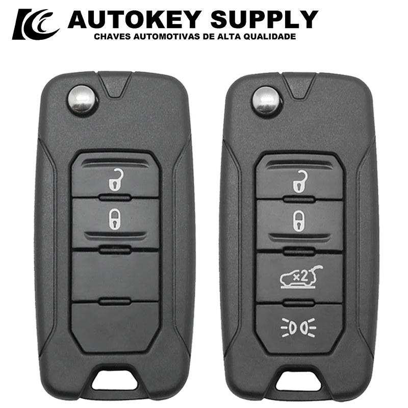 2/3/4 Buttons Remote Flip Key Shell Remote Car Key Shell SIP22 Blade AKJPF180 Fo Jeep Renegade Compass Patriot Liberty 2015-2017