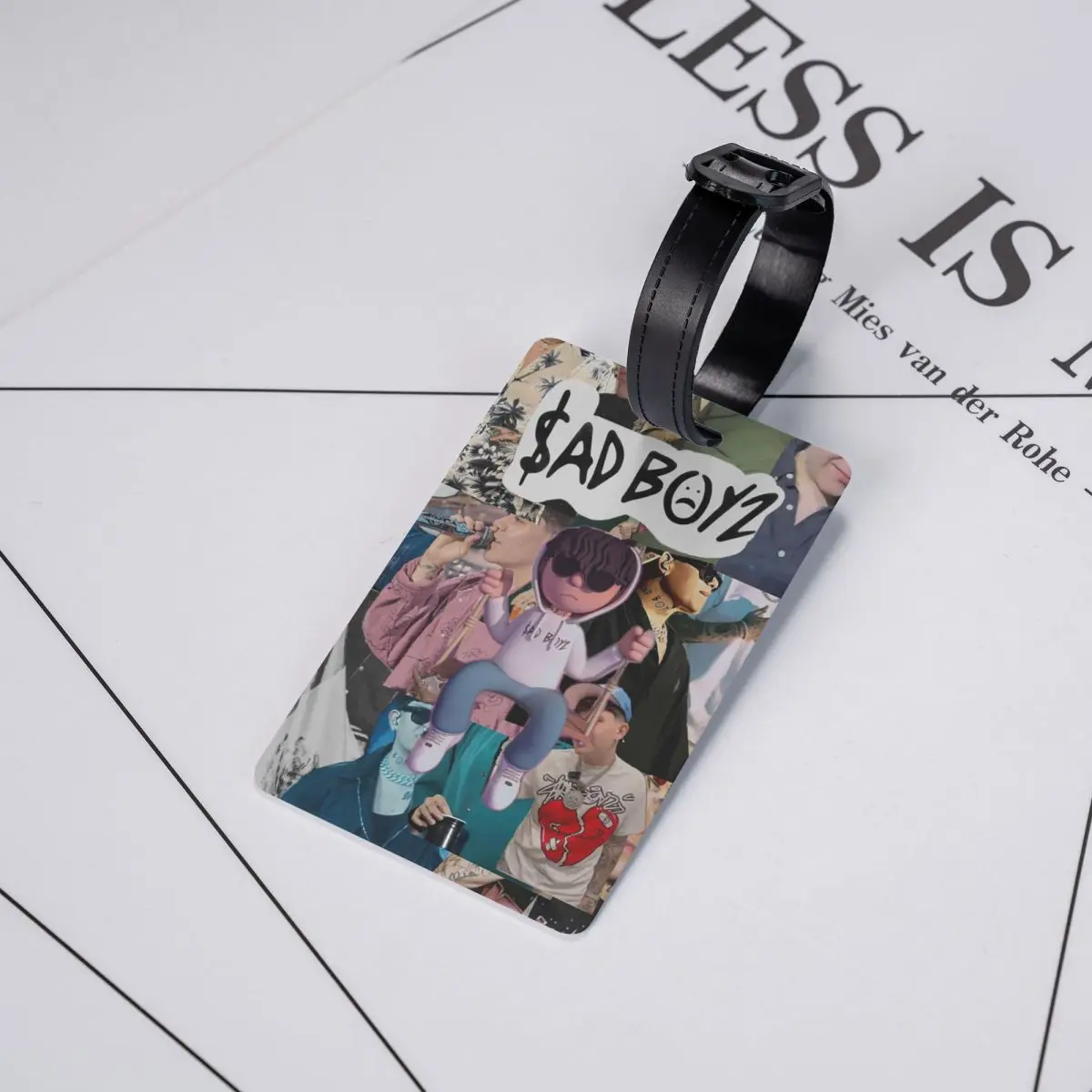 

Junior H Merch Sad Boyz Luggage Tags Suitcase Accessories Travel Baggage Boarding Tag Label Holder ID Name Address