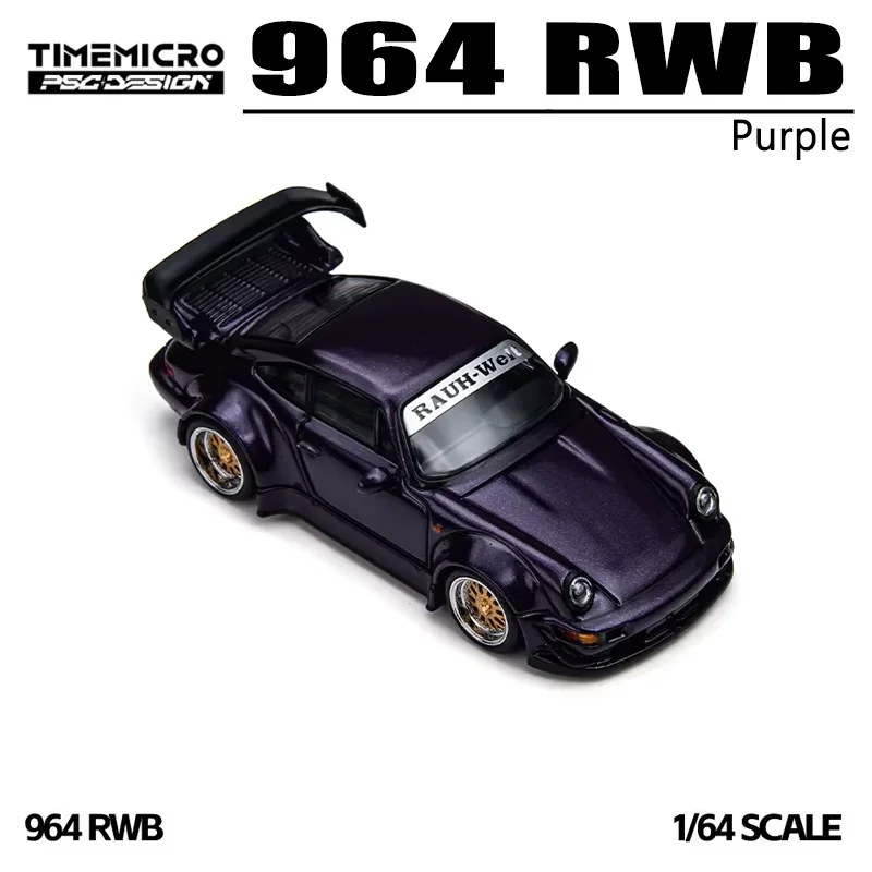 TM PSC 1/64 964 RWB Purple in Stock Alloy Motor Vehicle Toy Die-casting Metal Model Collection Gifts