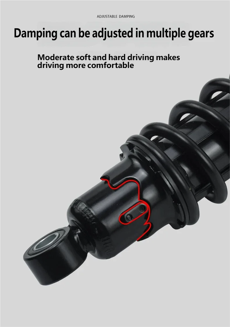 For CU525 Rear Shock Absorber Lower Body By 2cm High Rebound Suspension Non Adjustable Hardness Mod Accessory Kit