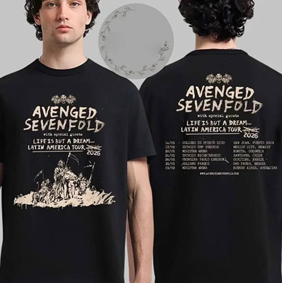 Avenged Sevenfold – Life Is But A Dream Tour 2026 Band T-Shirt