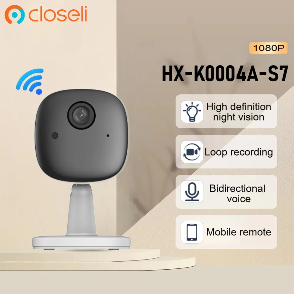 1080P Wi-Fi Smart Home Security Camera HD Real-time APP Alerts 2-Way Audio  with Motion Tracking for Baby & Pet