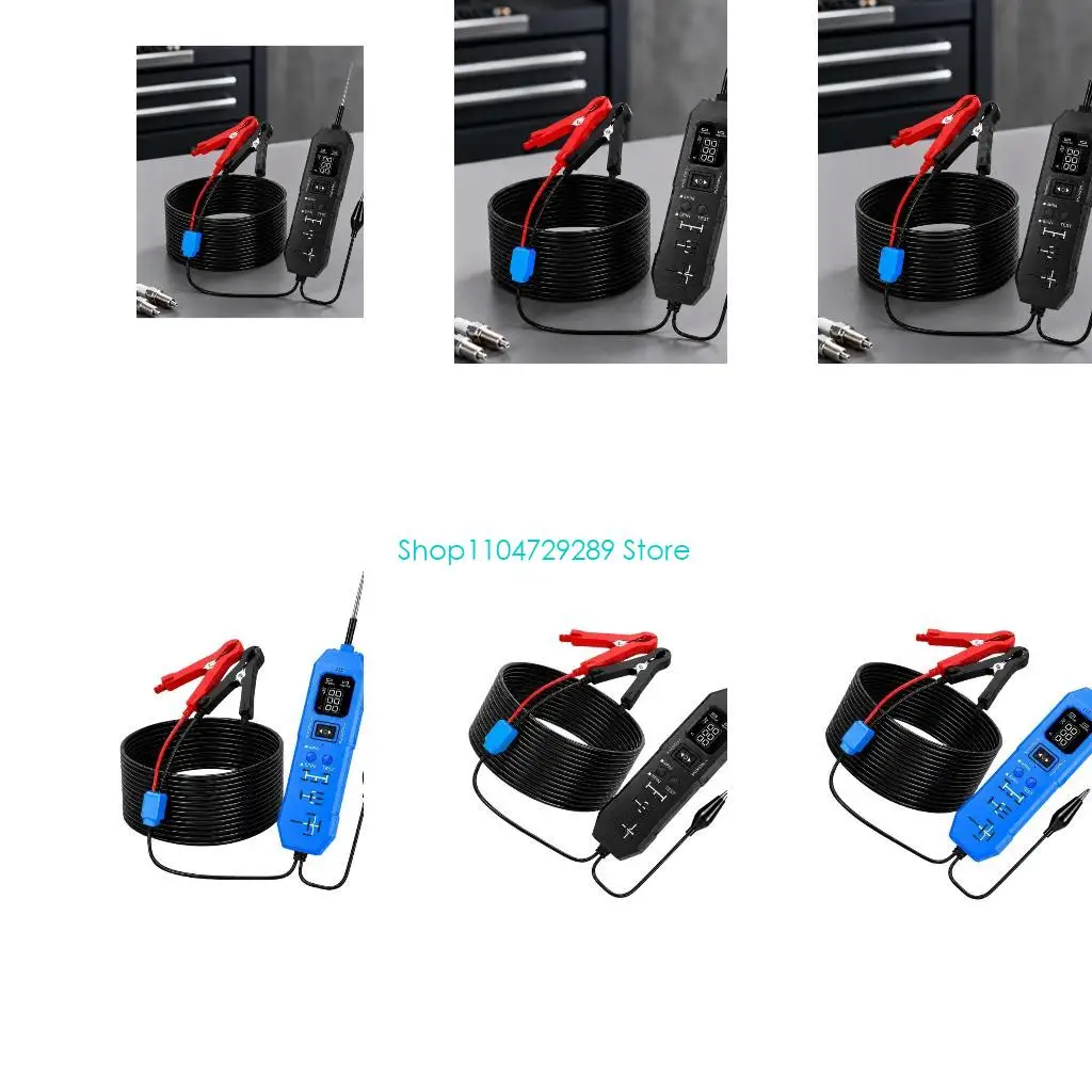D8KE Car Electrical Tester Tool, Handheld 3-36V Power Circuit Probe Diagnostic with Tester Wire and Battery Clamp