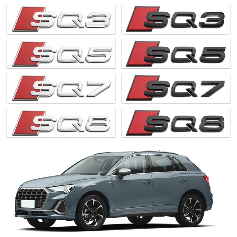 سيارة الخلفي الجذع شعار ملصق الشارات لأودي A3 A4L A5 A6L Q5L A7 Q3 Q7 S3 S4 RS3 RS4 RS5 SQ3 SQ5 SQ7 SQ8 RSQ3 RSQ5 RSQ7 RSQ8 #1