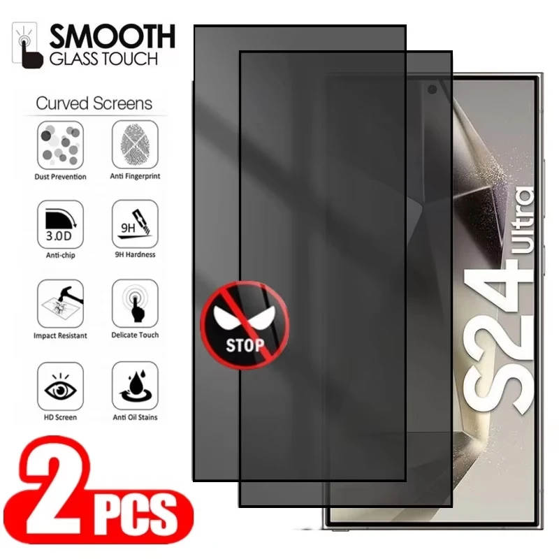 1-2PCS Privatsphäre Gehärtetes Glas Screen Protector Für Samsung Galaxy S25 UltraS24 + Plus S25Ultra 5G anti Spy Schutz Glas Film
