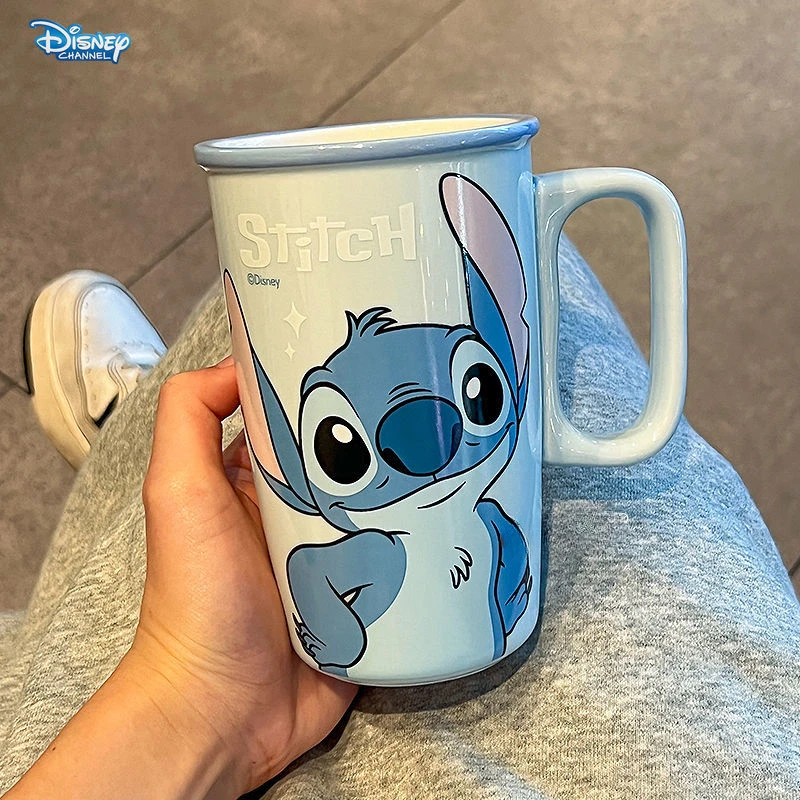 Disney, Stitch ceramic mug, Mickey Winnie the Pooh ceramic home large capacity couple cup office cute coffee cup holiday gift