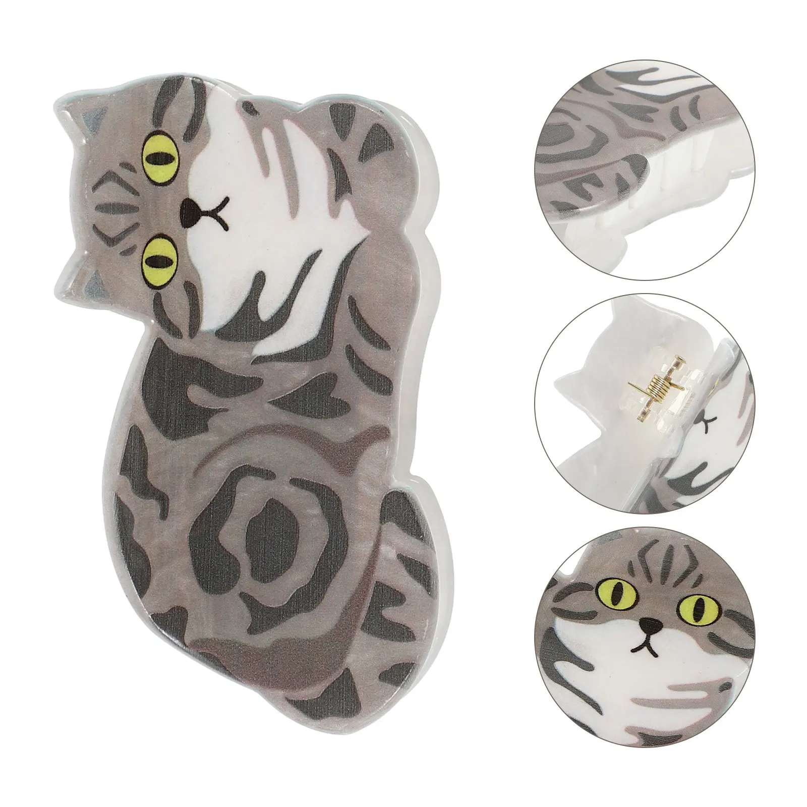 

2Pcs Cat Hair Claw Clips Delicate Animal Design Elegant Hair Jaw Clips for Daily Life Parties Ceremonies Animal Claw Clip