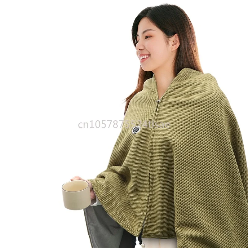 

Перезаряжаемое USB электрическое теплое одеяло, теплая шаль, моющийся чехол, шаль для ног, домашний офис, открытый