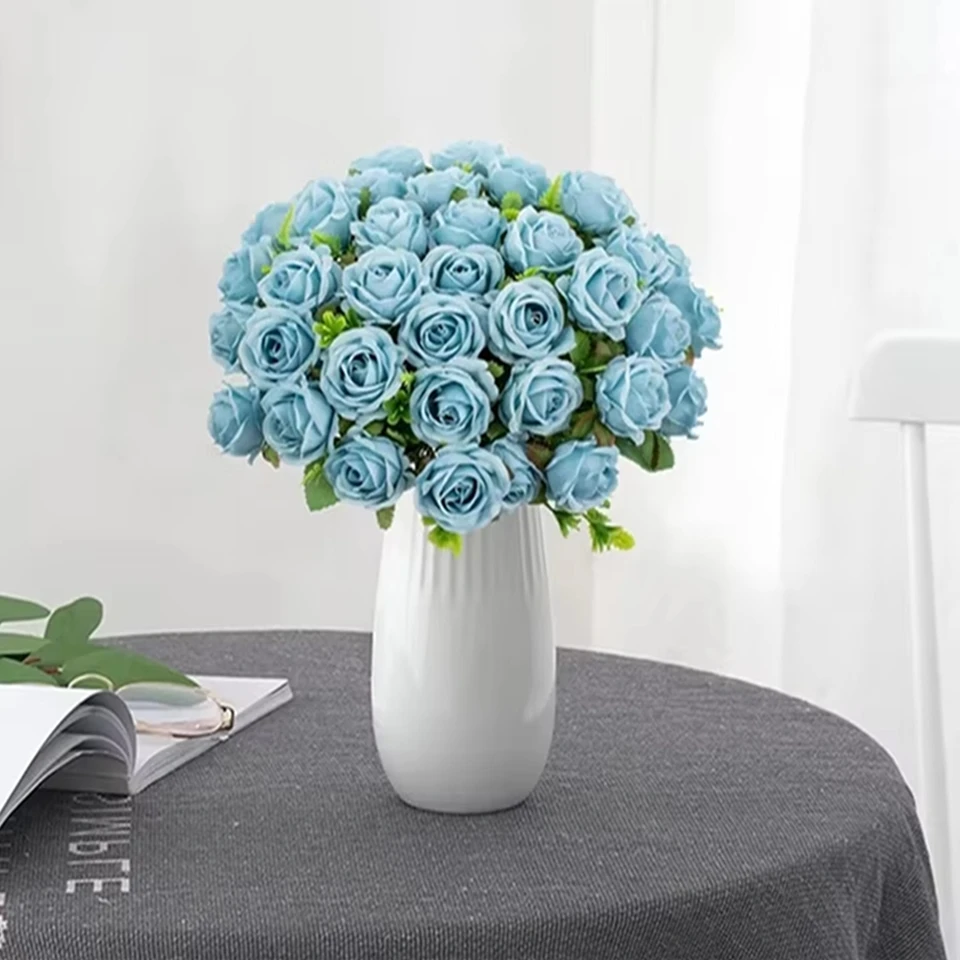 

Artificial Flowers Silk Roses Wedding Party Bridal Garden DIY Craft Bouquets Home Rooms Festival Decor Garland Photography Props