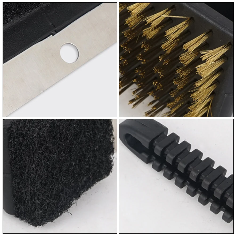 

2Pcs BBQ Grill Cleaning Brush Set Plastic Scrubber Outdoor Barbecue Accessories Unique Safe Non Slip H Camping Hiking