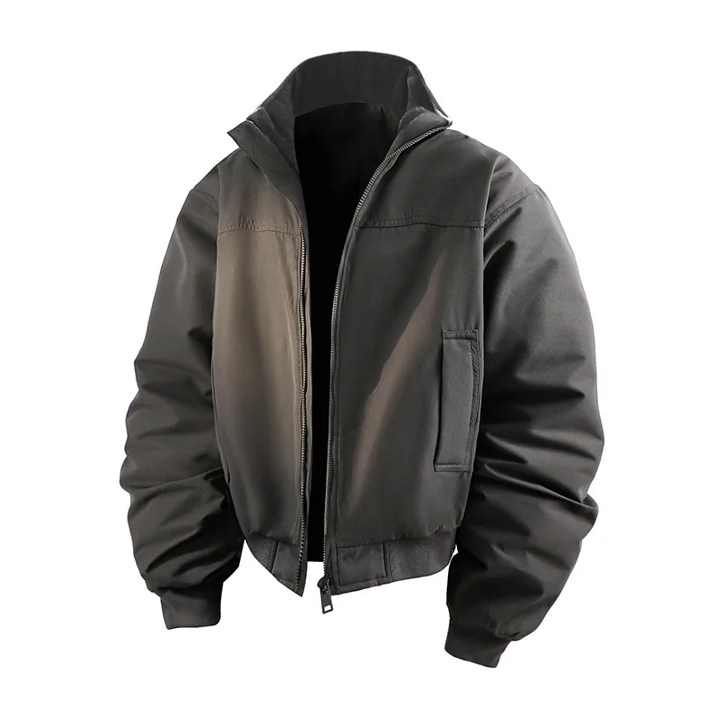 

Зимняя модная брендовая куртка-бомбер в американском стиле 2025 года, утепленное стеганое пальто для мужчин