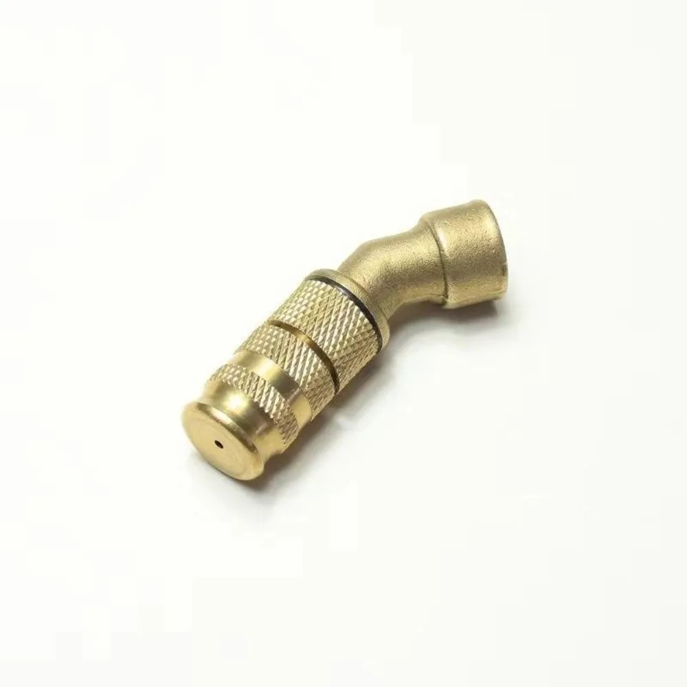 Portable Copper Adjustable Mist Nozzle 45° Bend Long Range Irrigation Sprayer Removable Watering Tools Garden Tool