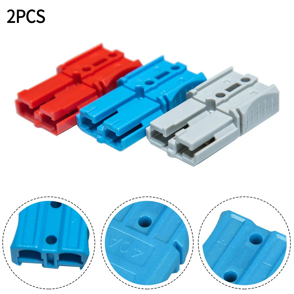 2pcs 40A Amp AC600V 2 Poles Connector Plug Terminal Forklift Battery Connector Electrical Equipment