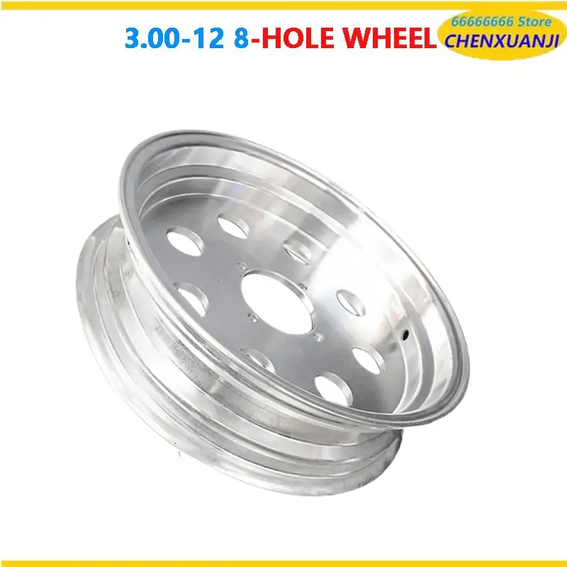 

Upgrade Your Ride with a Durable 3.00-12 8-Spoke Aluminum Motorcycle Wheel Hub Accessory