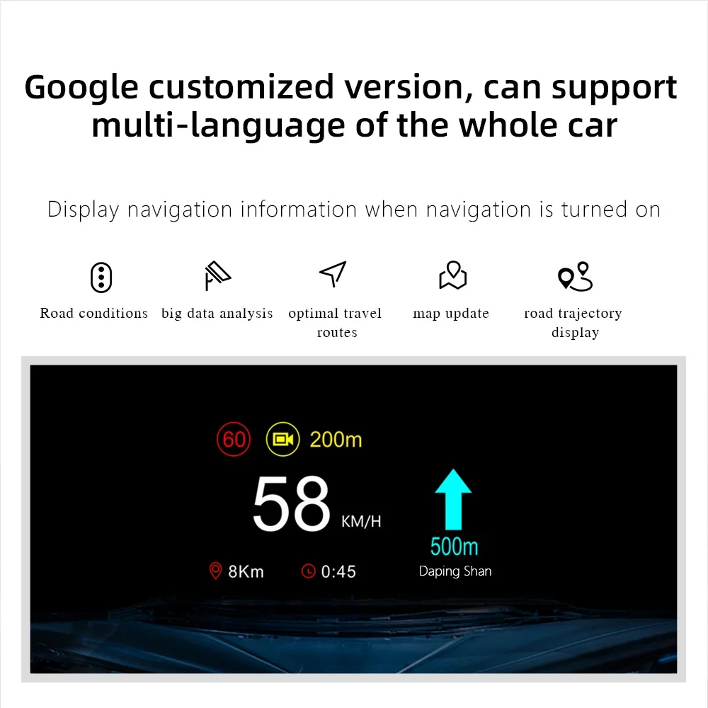 Car Speed Gear Turn Signal Non-destructive Modification Lcd Instrument Car Hud Head up Display