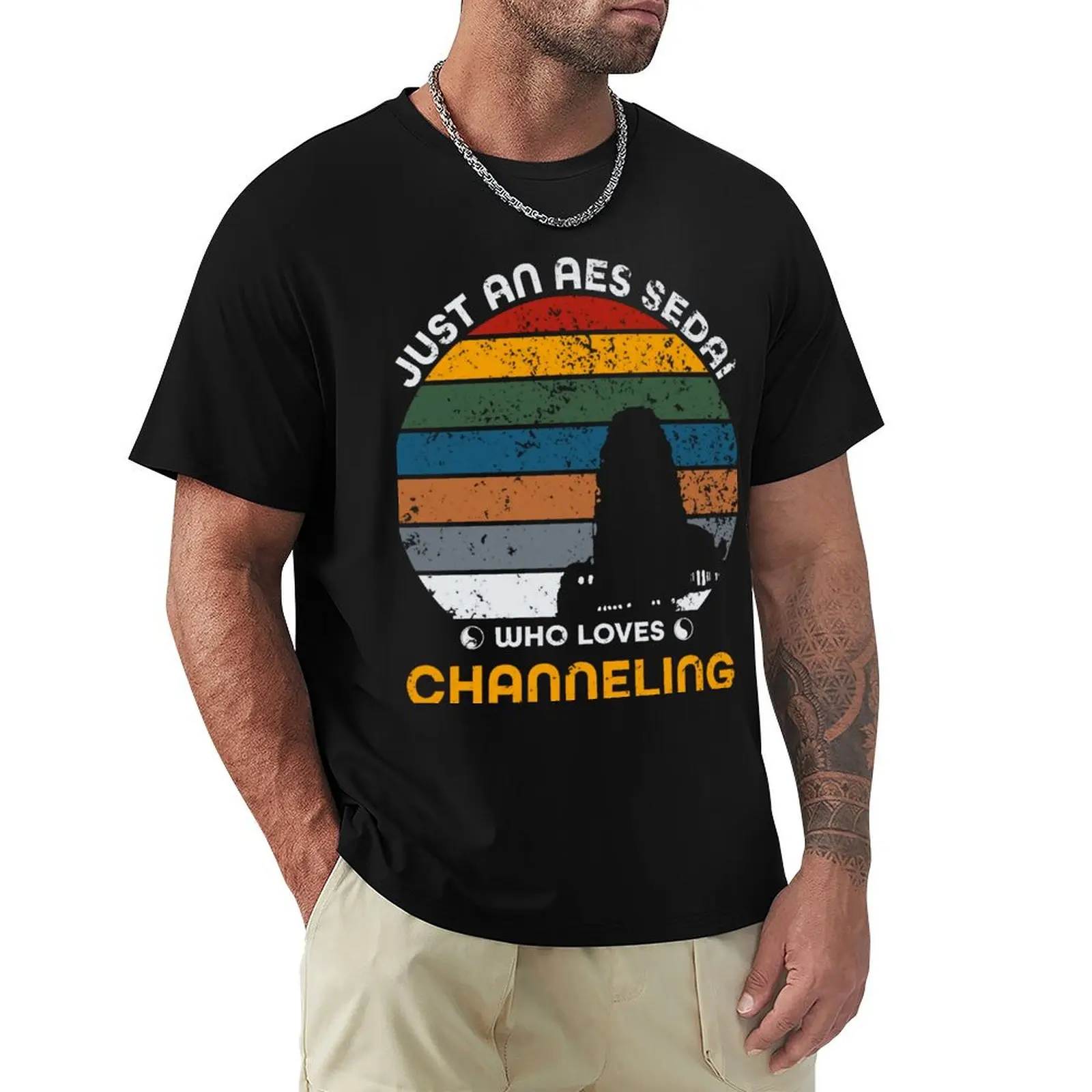 Just an Aes Sedai Who Loves Channeling T-Shirt Daily Casual Short Sleeve Tee Shirt