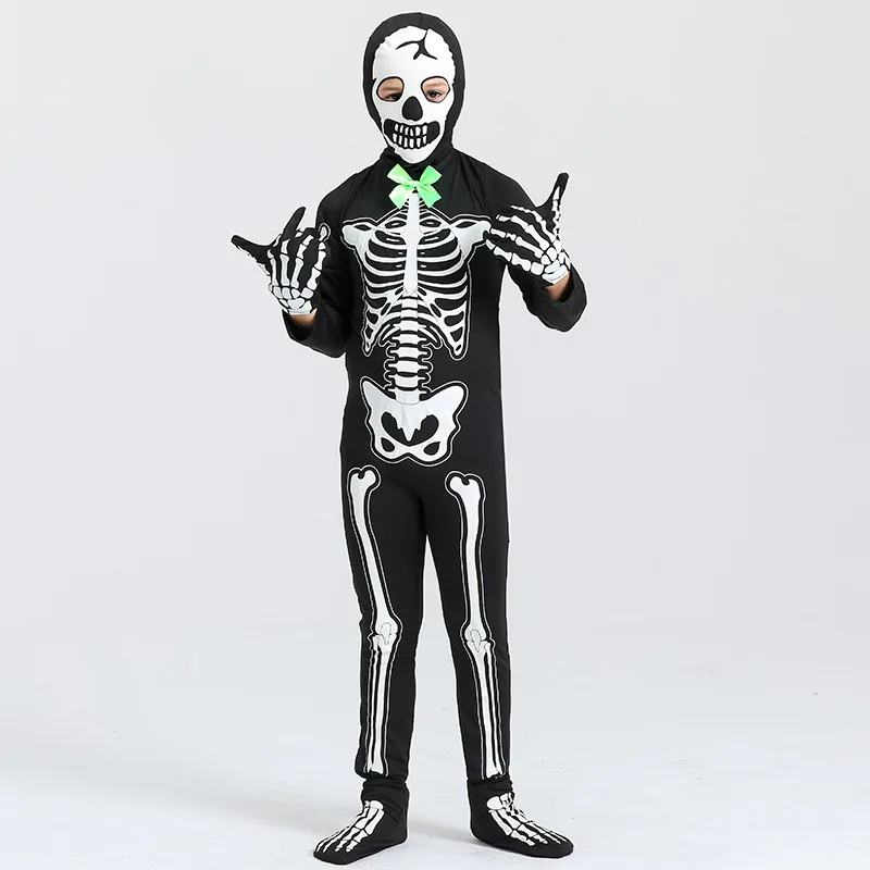 

Halloween Cosplay Children's Costumes, Scary Game Skeleton Costume, Theme Party Glow-in-the-dark Skeleton Dress