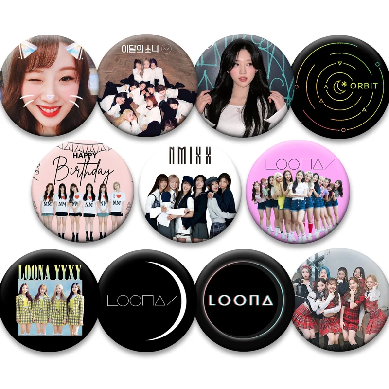 Hermoso broche exquisito de cantante, cubierta de álbum de música YVES, alfileres esmaltados, broches Kawaii Yyxy LOONA, insignia I Love My Girlfriend Yves