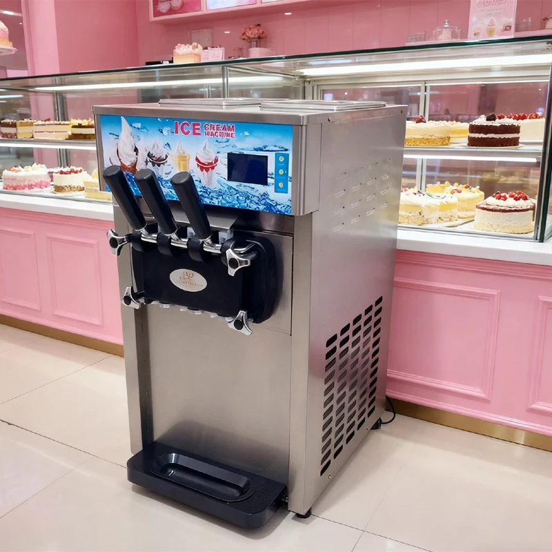 Commercial Professional Soft Ice Cream Machine 3 Flavors 25L/H Ice Cream Commercial Soft Serve Maker