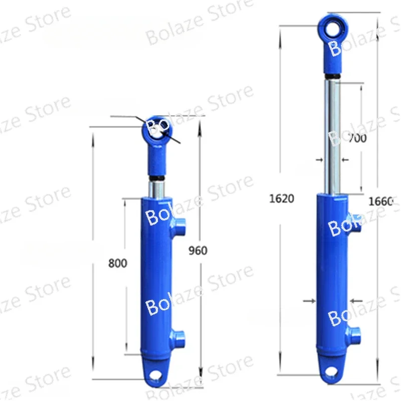 1 2 Ton Hydraulic Oil Top Hydraulic Pressure Top Accessories Hydraulic Cylinder Two-way Lift Top Telescopic