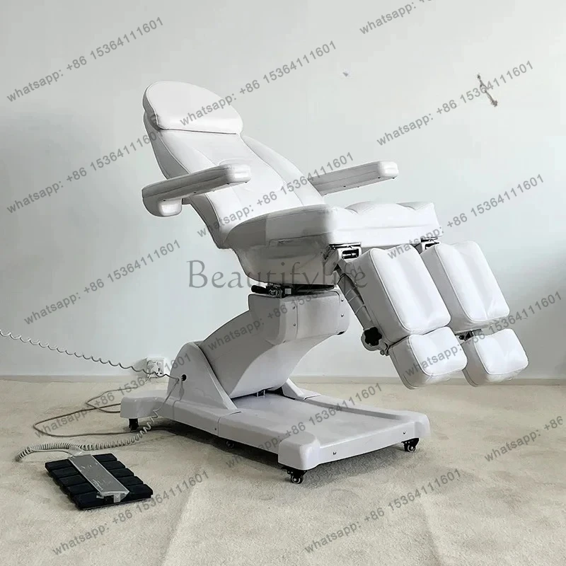 Electric lifting beauty bed beauty salon manicure bed split legs rotating multi-functional pedicure chair