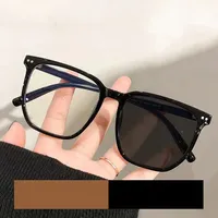 Men and women's flat mirror glasses couple Photochromic glasses Eyewear Accessories