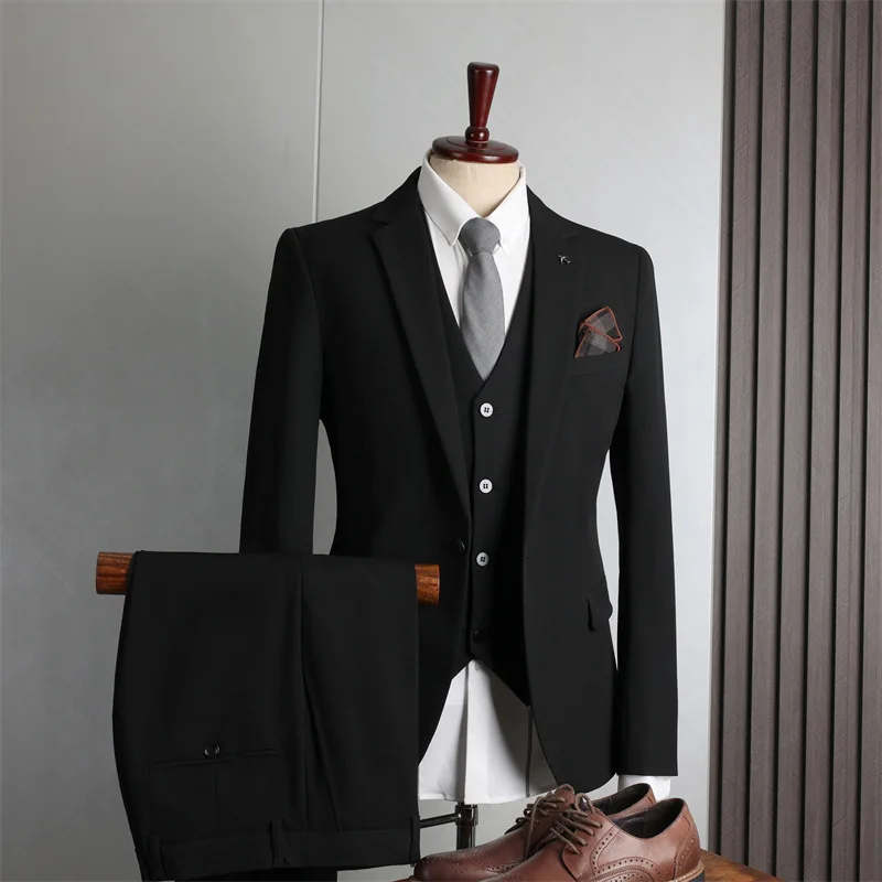 

LH180 suits for men Korean style slim fit fashion wedding dress groomsmen suits business professional formal suits