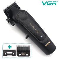 VGR V-197 Men's Hair Clipper DLC Blade Low Noise Cordless USB Ceramic Blade Hair Cutting Machine Professional Hair Trimmer