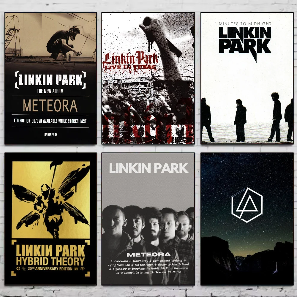 Band L-Linkin P-Park Poster Keren HD Seni Dinding Lengket Tahan Air Rumah Ruang Tamu Kamar Tidur Bar Dekorasi Estetika