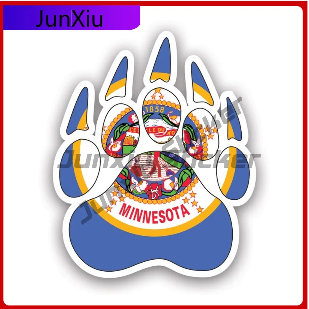 

Minnesota State Bear Print Shaped Sticker Cute Window Waterproof Vinyl Decal For Cars High Quality Creative Outdoor Protection
