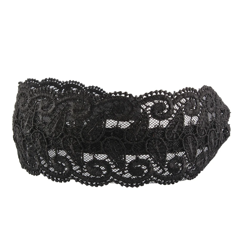 Koreaanse Stijl Mode Temperament Hoofd Wrap Kant Bloem Haarbanden Voor Vrouwen Breed Haar Hoepel Antislip Elegante Vintage Hoofdband