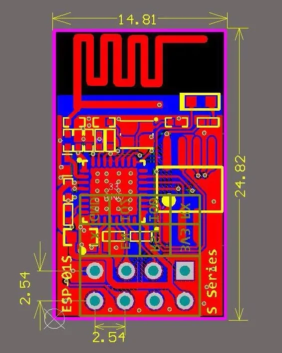 ESP-01S ESP8266 Modele Transceiver Nirkabel WIFI Seri (Versi Terbaru ESP-01) IOT
