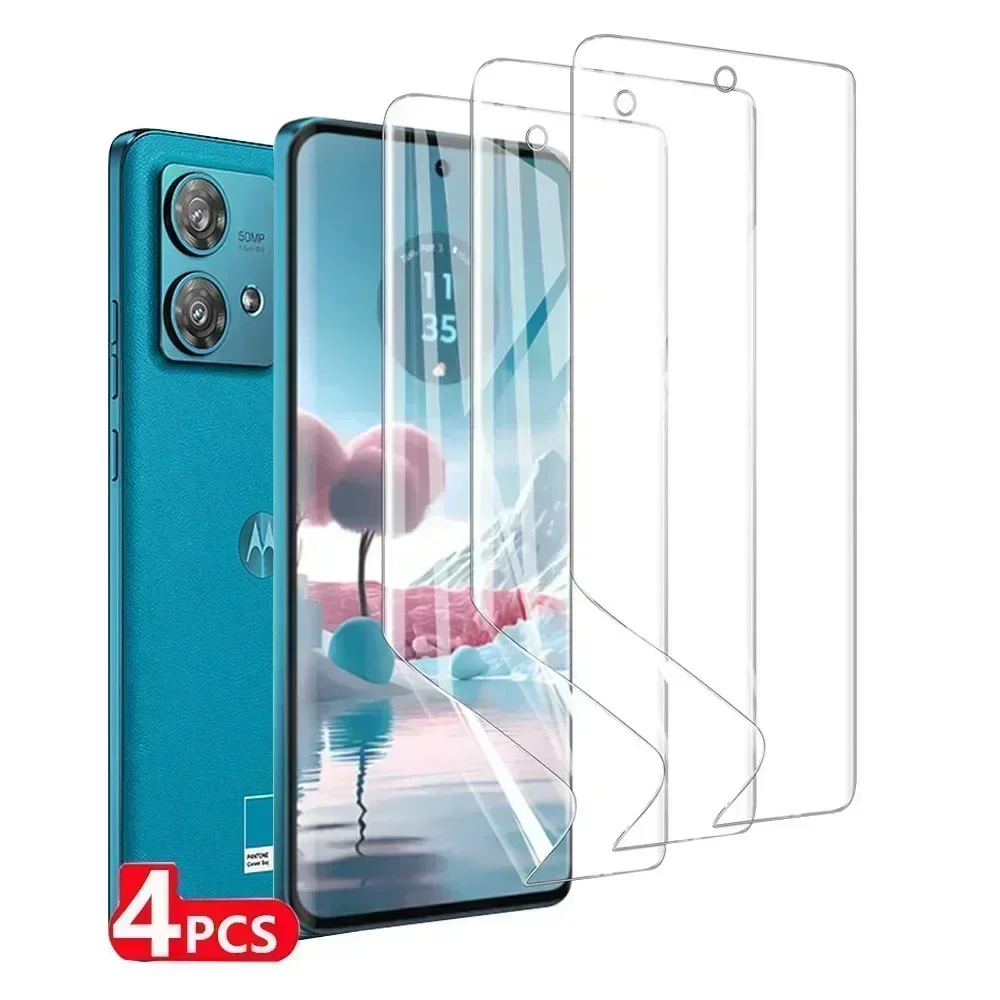 4 SZTUK Folia hydrożelowa do Moto Edge 40 NEO Folia ochronna na ekran Edge 30 Neo Ultra HD do Motorola G84 G54 Nie szkło