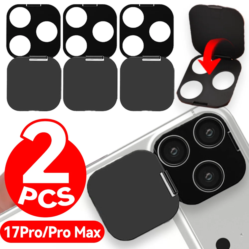 

2-1PCS Anti-Peeping Ultra-Thin Phone Back Camera Lens Cover Open-Close Design Privacy Protector Case for IPhone 17Pro/17 Pro Max