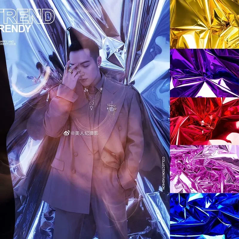 Thời Trang Mới Fotografia Phông Nền Chụp Ảnh Phòng Thu Nền Trong Suốt Ngay Nhiều Màu Sắc PVC Khúc Xạ Accesorios Xu Hướng