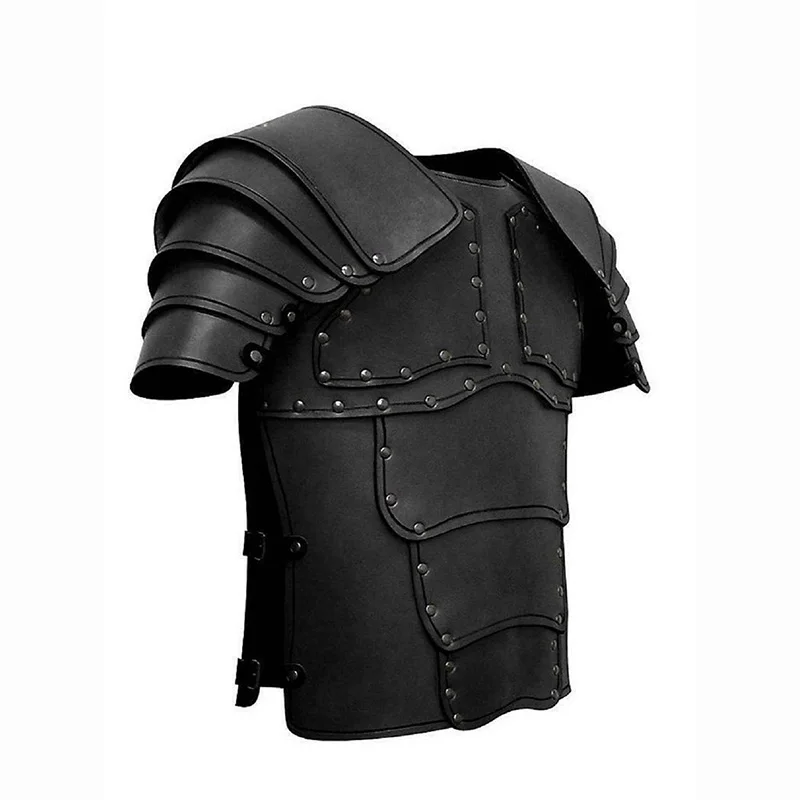 Medieval Leather Body Chest Guard Armor Viking Knight Pirate Gladiator Cosplay Costume Halloween LARP Cuirass Breastplate Coat - view 3