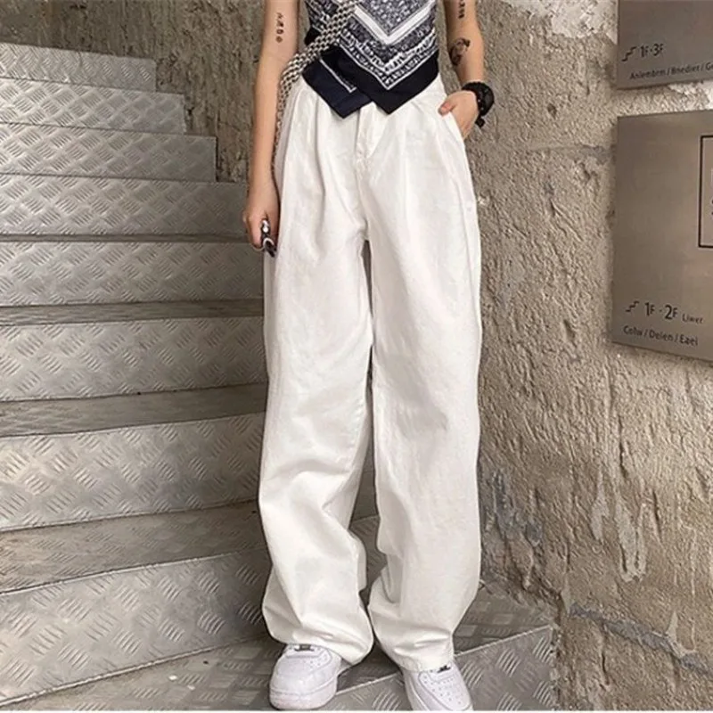 Solid Women's Clothing New Loose Fit Slim Straight Leg Versatile Wide Leg Casual Long Pants Trendy Minimalist Stylish