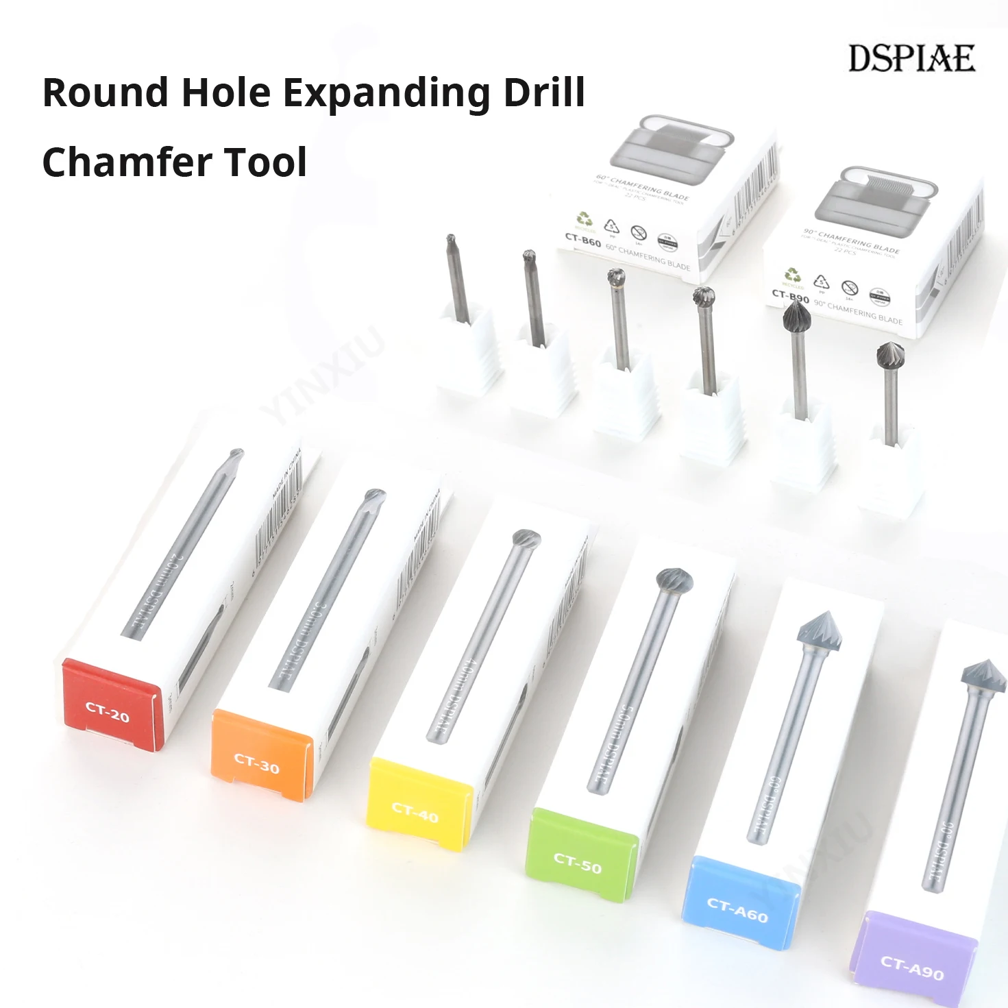 DSPIAE Plastic Round Hole Expanding Drill Compatible With AT-CT “I-deal” Chamfering Tools For Model Making Hobby Modeling DIY