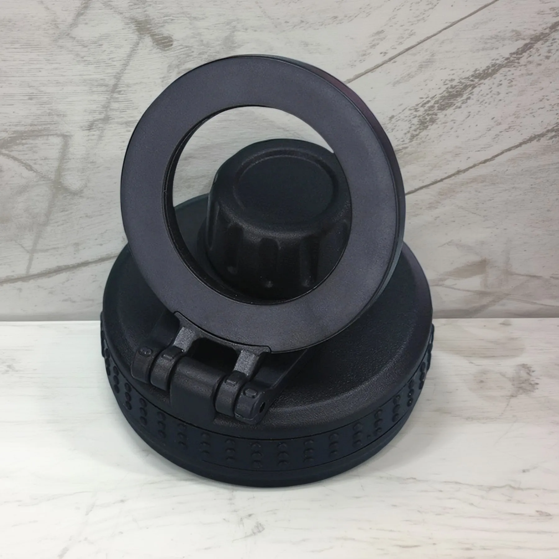 12oz~128oz Space Pot Becherdeckel mit Magnetischem Handyständer, Tragbarer Flaschendeckel mit Griff, Auslaufsicher für Outdoor-Sport