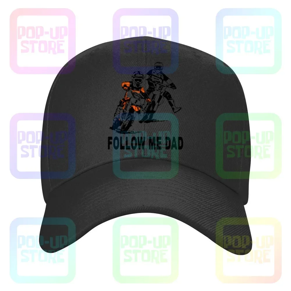 Follow Me Dad Motocross Caps Baseball Cap