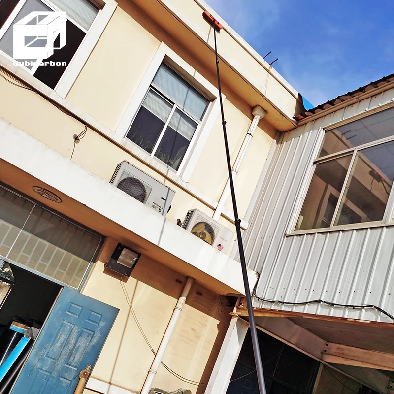 

10m 12m 15m 18m 20m Custom Carbon Fiber Telescopic Pole Carbon Tubing Carbon Fiber Extension Pole Clamp Extendable Poles