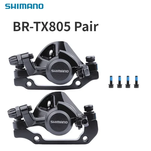 Imagen 2 del producto Shimano TOURNEY TX BR-TX805 Pinzas de freno de disco mecánico Pastillas de resina TX805 Pinza G3 HS1 RT56 Rotor 160 mm