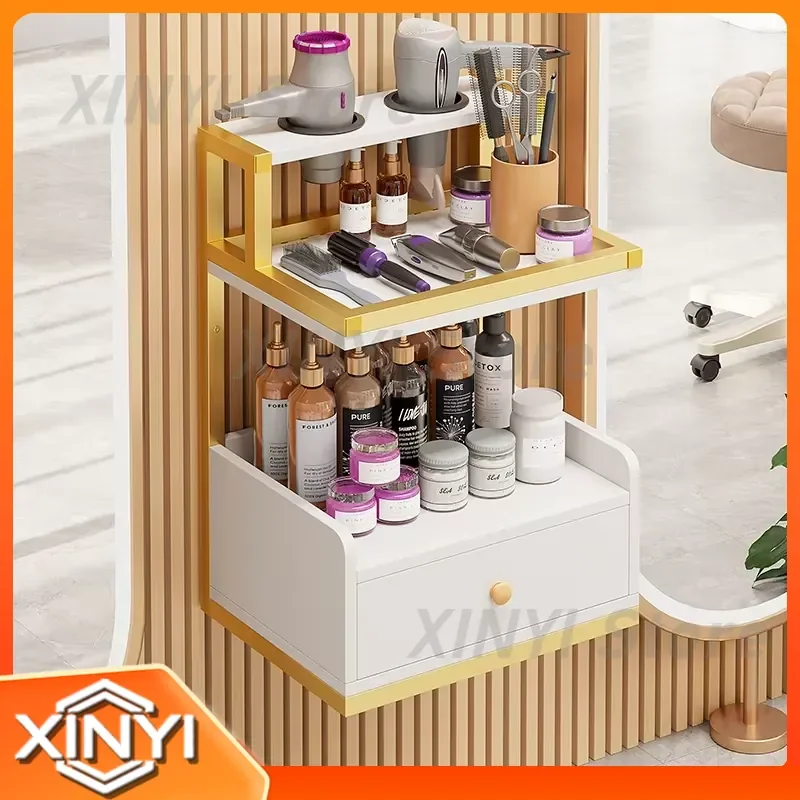 for Barber Shop Tool Cabinet for Hair Salon Suspended Hair Cutting Tools Stand Hair Dryer Rack Salon Storage Cabinet
