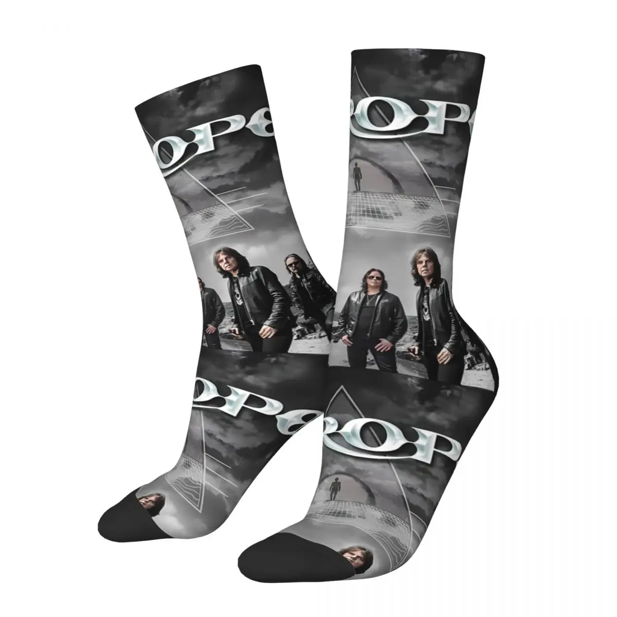 Crazy compression Album Sock for Men Harajuku E-Europe Quality Pattern Crew Sock Novelty