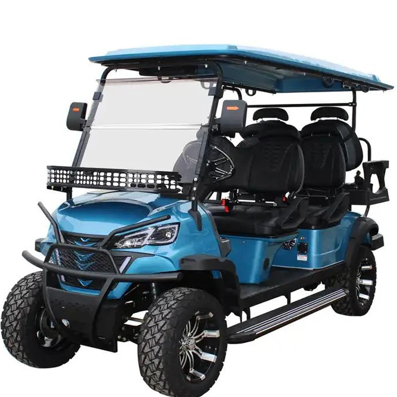 72v Electric Golf Cart 4+2 6 Seater 7.5kw Lithium Golf  Off Road Buggy Garden Villa Hunting Golf Cart