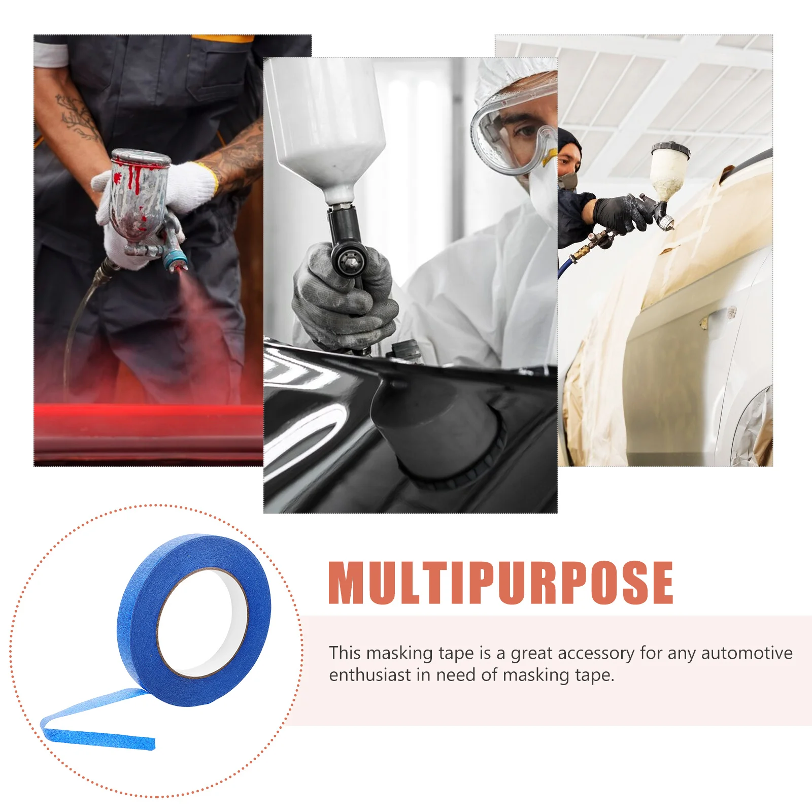 4 Stuks Blauw Afplakband 18 Mm Breedte Hoge Lijm Geen Residu Crêpepapier Tape Voor Automotive Verf Ambachten 50 M per Rol