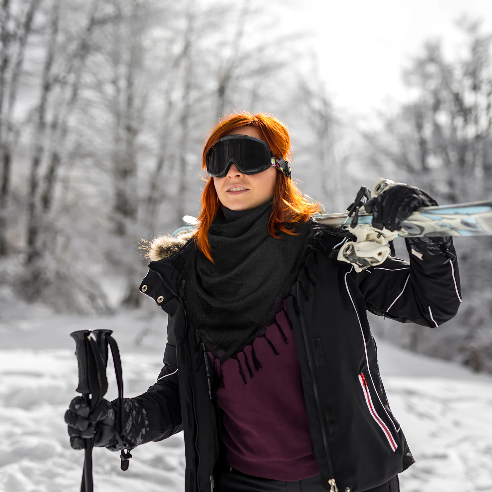 

Arab Scarf Shawl Soft Cotton Warm Winter Men Women Outdoor Sun Block Neck Head Multifunctional Colorfast Non Deformable